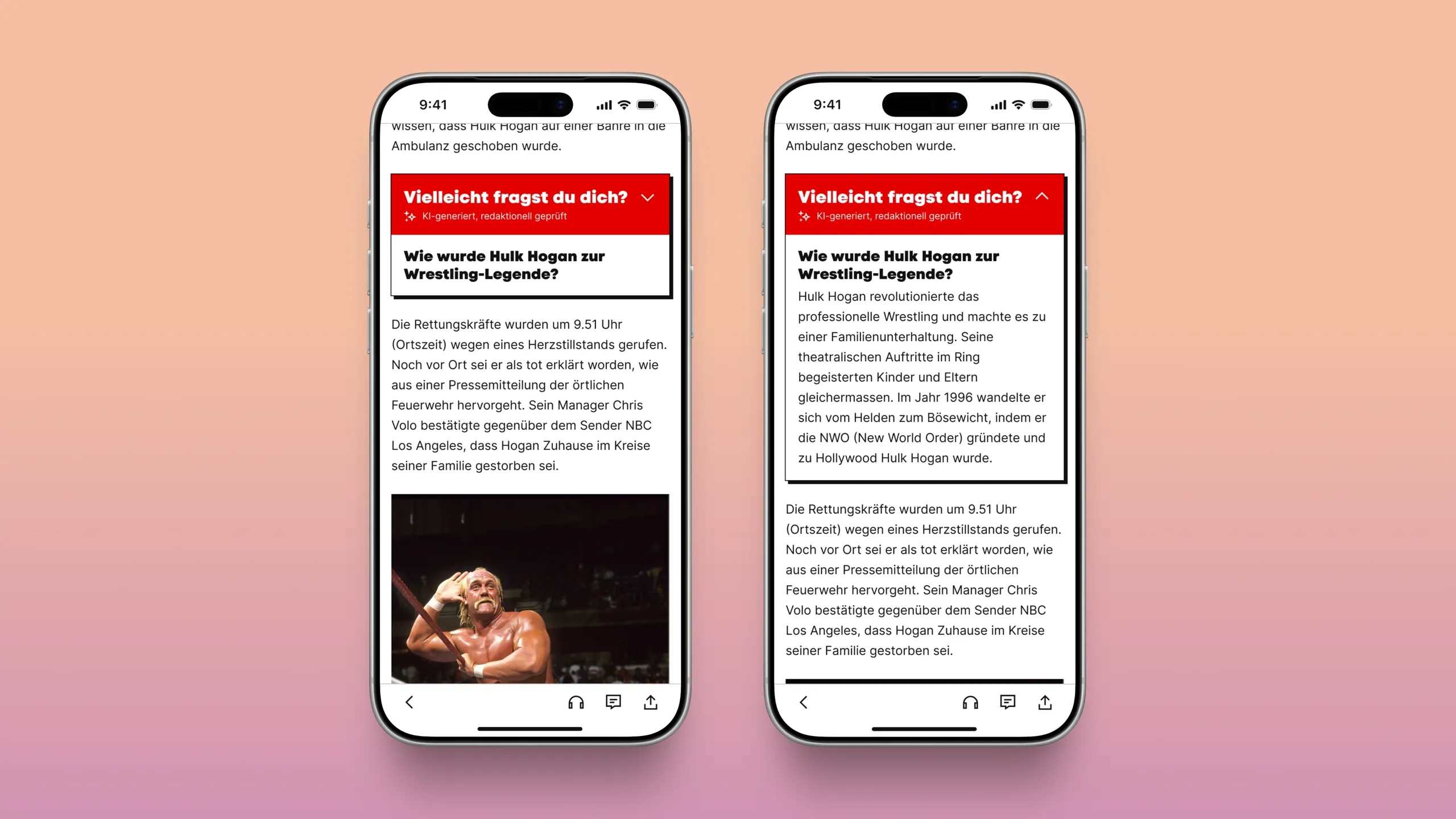 An AI-powered context feature inside a Blick article.