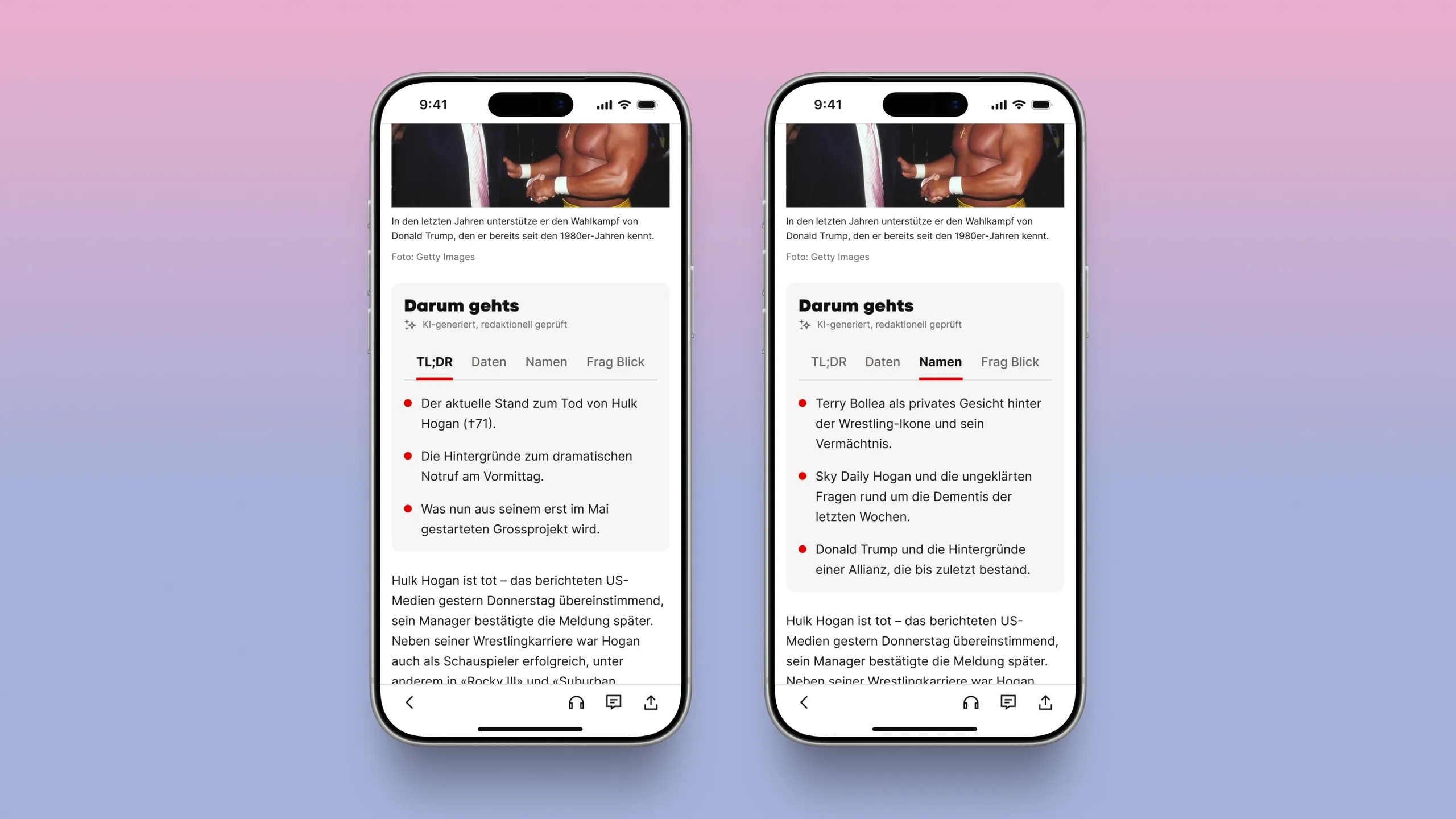 An AI-generated article summary inside a Blick article.